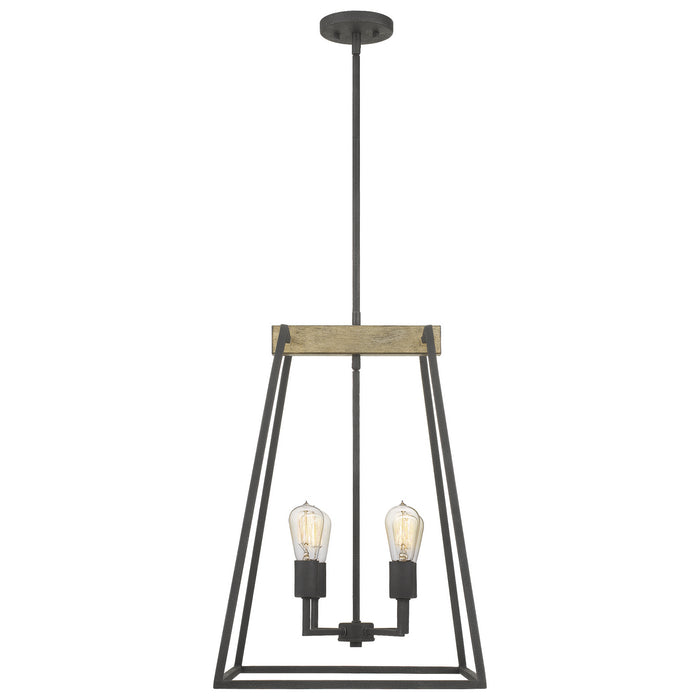 Myhouse Lighting Quoizel - BRT5204GK - Four Light Foyer Pendant - Brockton - Grey Ash