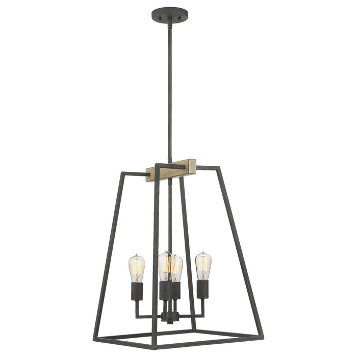 Myhouse Lighting Quoizel - BRT5204GK - Four Light Foyer Pendant - Brockton - Grey Ash