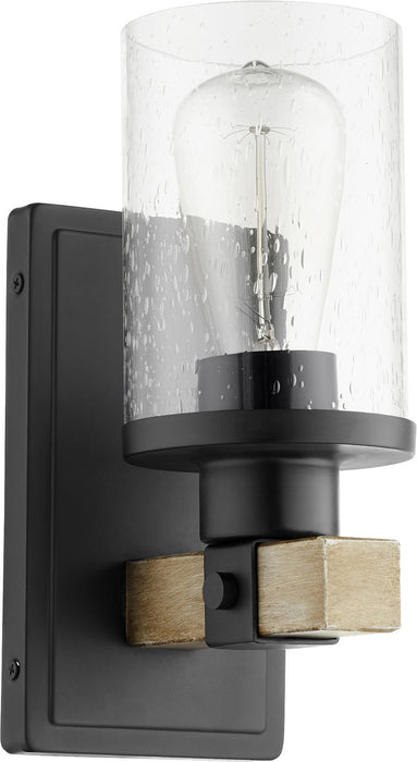 Myhouse Lighting Quorum - 5189-1-69 - One Light Wall Mount - Alpine - Textured Black w/ Driftwood finish