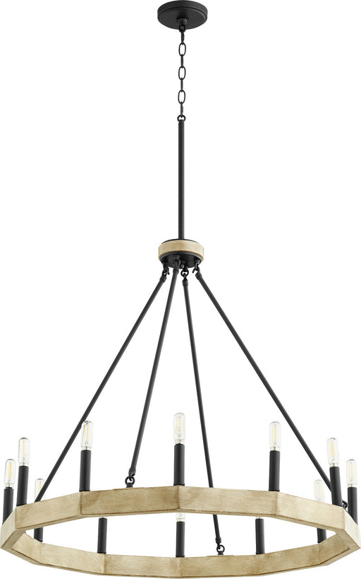 Myhouse Lighting Quorum - 6189-12-69 - 12 Light Chandelier - Alpine - Textured Black w/ Driftwood finish