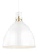 Myhouse Lighting Visual Comfort Studio - P1443FWH-L1 - LED Pendant - Brynne - Flat White