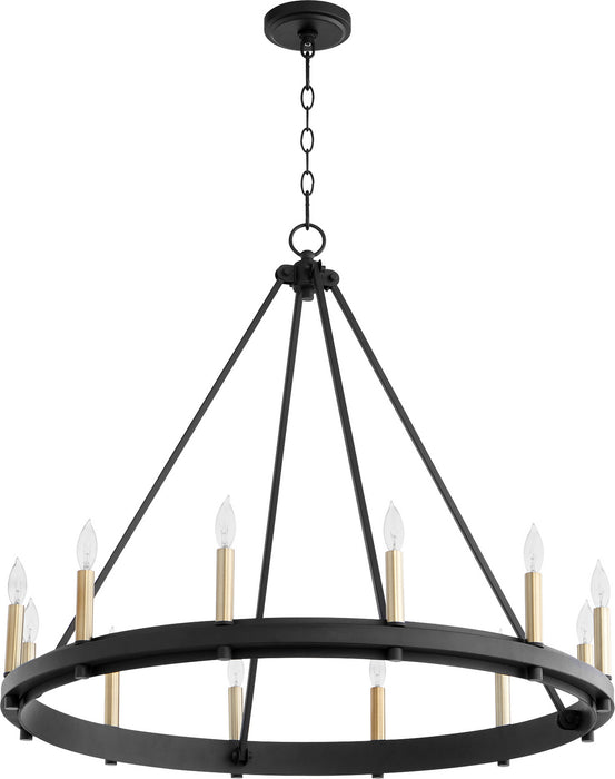 Myhouse Lighting Quorum - 611-12-69 - 12 Light Chandelier - Aura - Textured Black