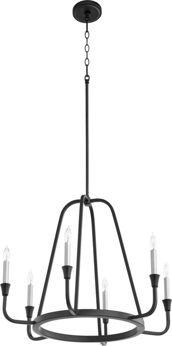 Myhouse Lighting Quorum - 6314-6-69 - Six Light Chandelier - Marquee - Textured Black