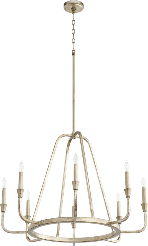 Myhouse Lighting Quorum - 6314-8-60 - Eight Light Chandelier - Marquee - Aged Silver Leaf