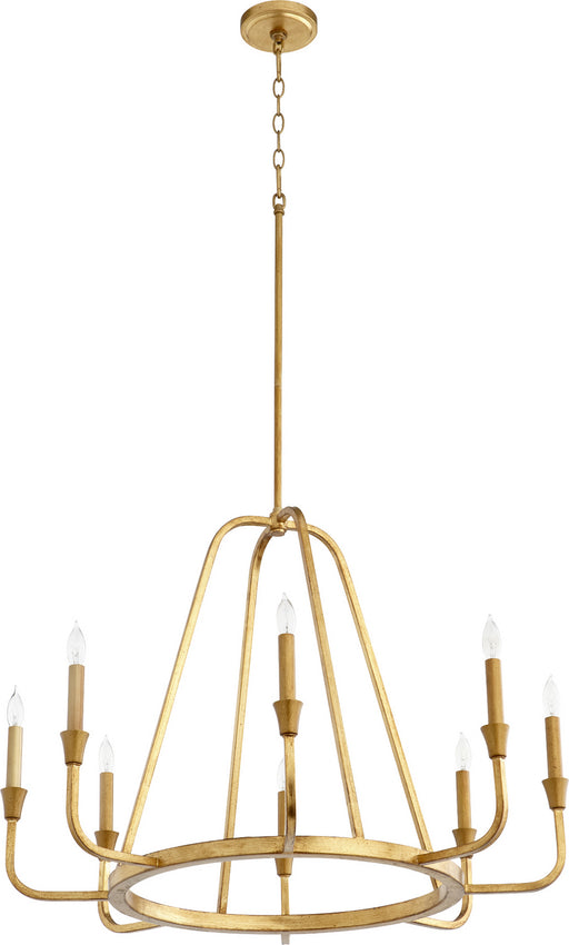 Myhouse Lighting Quorum - 6314-8-74 - Eight Light Chandelier - Marquee - Gold Leaf