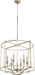 Myhouse Lighting Quorum - 6414-6-60 - Six Light Nook - Marquee - Aged Silver Leaf