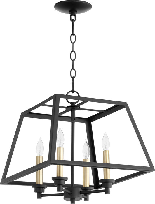 Myhouse Lighting Quorum - 675-4-69 - Four Light Pendant - Textured Black