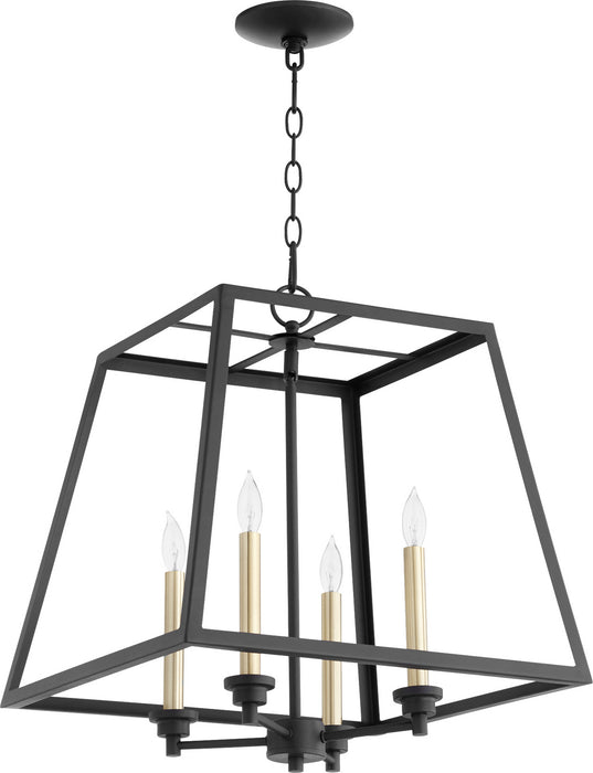 Myhouse Lighting Quorum - 676-4-69 - Four Light Pendant - Textured Black