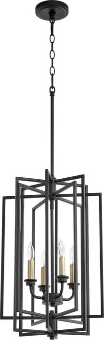 Myhouse Lighting Quorum - 688-4-69 - Four Light Entry Pendant - Hammond - Textured Black