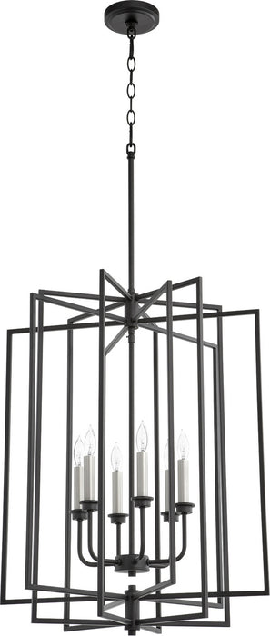 Myhouse Lighting Quorum - 688-6-69 - Six Light Entry Pendant - Hammond - Textured Black