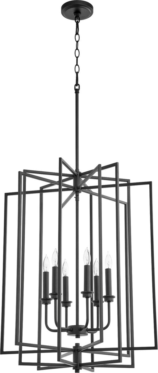 Myhouse Lighting Quorum - 688-6-69 - Six Light Entry Pendant - Hammond - Textured Black