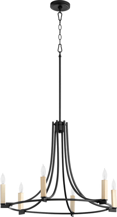 Myhouse Lighting Quorum - 696-6-69 - Six Light Chandelier - Olympus - Textured Black