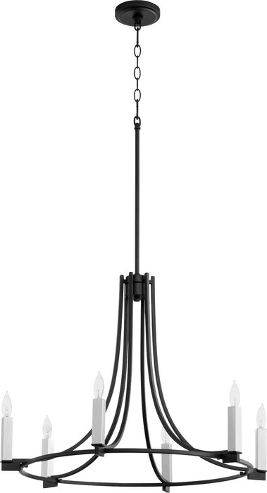 Myhouse Lighting Quorum - 696-6-69 - Six Light Chandelier - Olympus - Textured Black