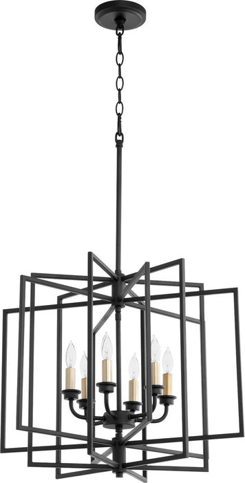 Myhouse Lighting Quorum - 888-6-69 - Six Light Pendant - Hammond - Textured Black