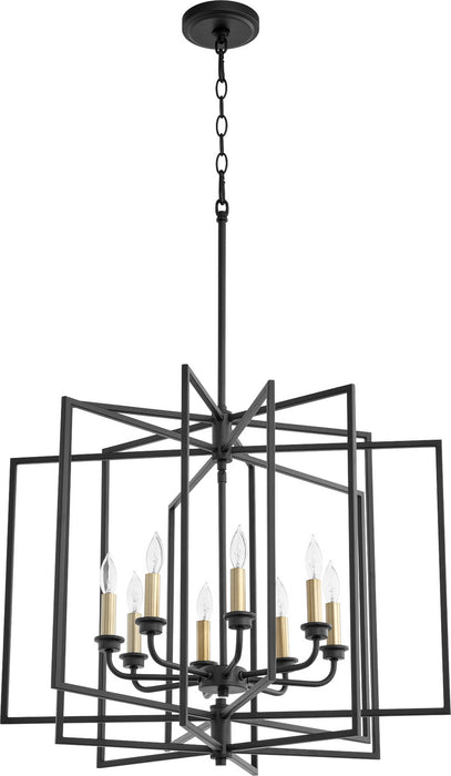 Myhouse Lighting Quorum - 888-8-69 - Eight Light Pendant - Hammond - Textured Black