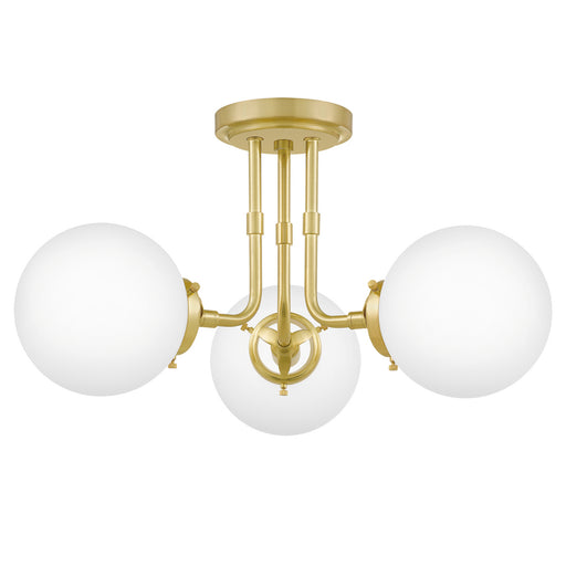 Myhouse Lighting Quoizel - LRY1720Y - Three Light Semi-Flush Mount - Landry - Satin Brass