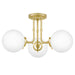 Myhouse Lighting Quoizel - LRY1720Y - Three Light Semi-Flush Mount - Landry - Satin Brass