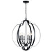 Myhouse Lighting Kichler - 42139BK - Six Light Foyer Chandelier - Voleta - Black