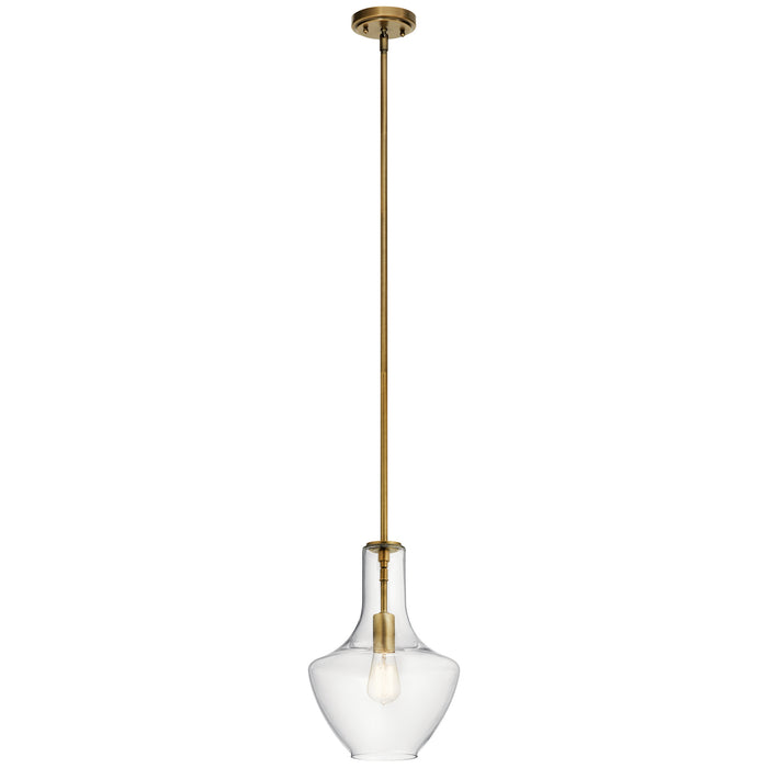 Myhouse Lighting Kichler - 42141NBR - One Light Pendant - Everly - Natural Brass