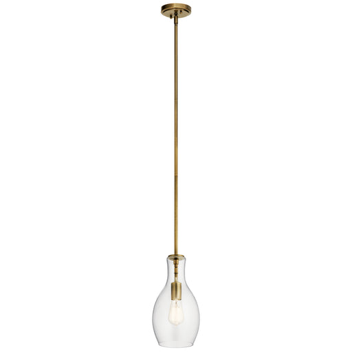 Myhouse Lighting Kichler - 42456NBR - One Light Mini Pendant - Everly - Natural Brass