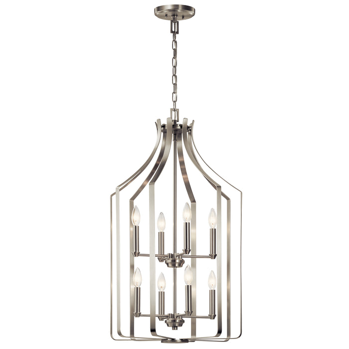 Myhouse Lighting Kichler - 42498NI - Eight Light Foyer Chandelier - Morrigan - Brushed Nickel