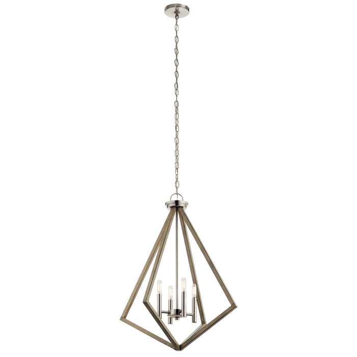 Myhouse Lighting Kichler - 43034DAG - Four Light Chandelier - Deryn - Distressed Antique Gray