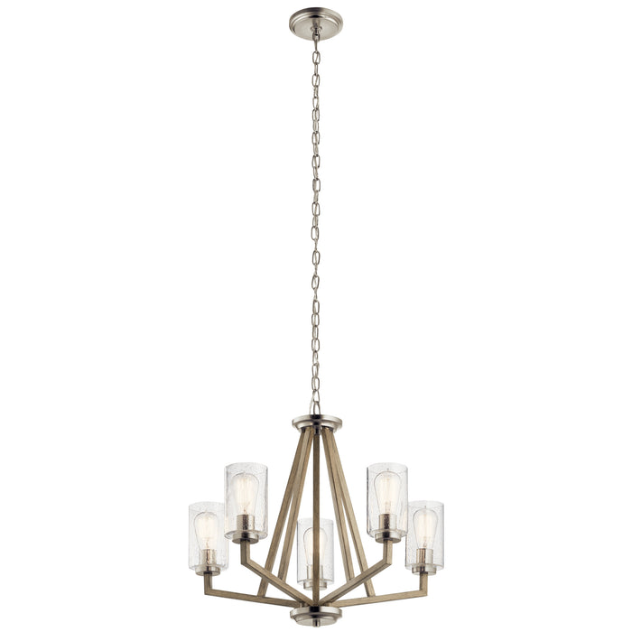 Myhouse Lighting Kichler - 43035DAG - Five Light Chandelier - Deryn - Distressed Antique Gray