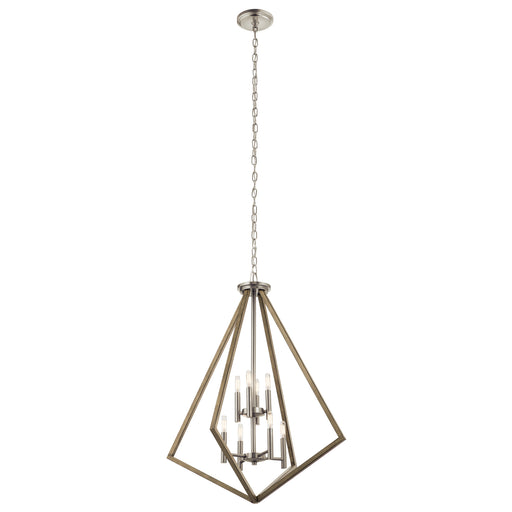 Myhouse Lighting Kichler - 43036DAG - Eight Light Chandelier - Deryn - Distressed Antique Gray