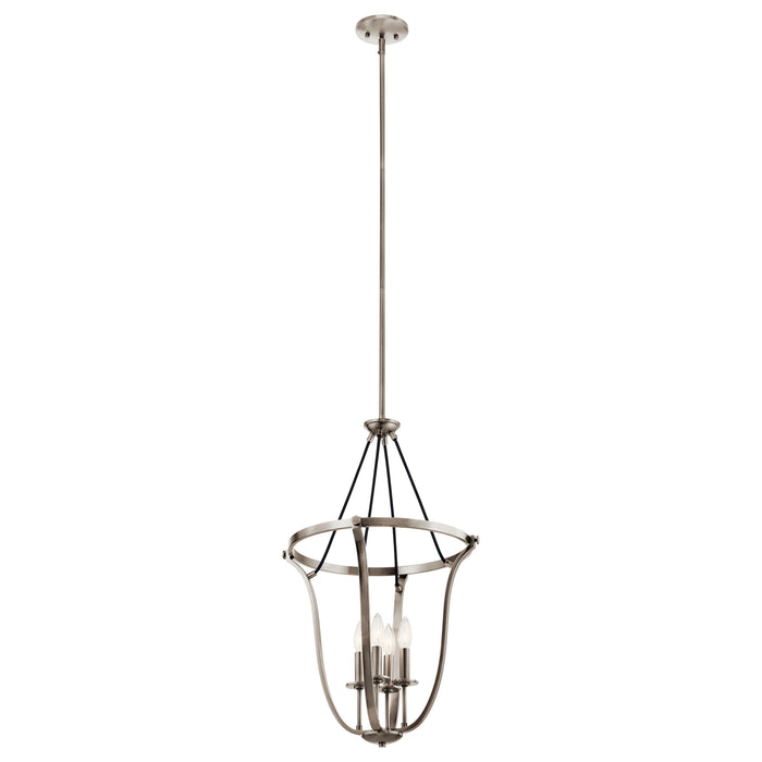 Myhouse Lighting Kichler - 43535CLP - Four Light Foyer Pendant - Thisbe - Classic Pewter