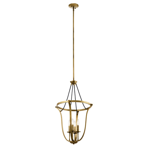 Myhouse Lighting Kichler - 43535NBR - Four Light Foyer Pendant - Thisbe - Natural Brass