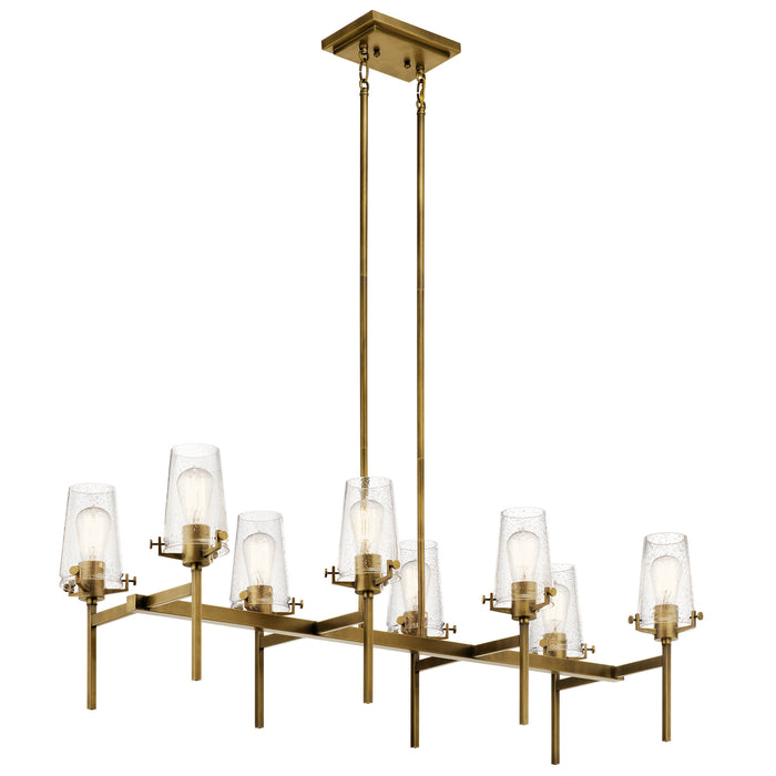 Myhouse Lighting Kichler - 43696NBR - Eight Light Linear Chandelier - Alton - Natural Brass