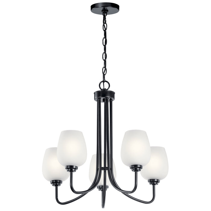 Myhouse Lighting Kichler - 44377BK - Five Light Chandelier - Valserrano - Black