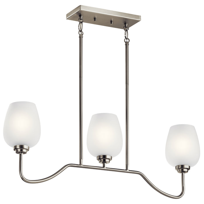 Myhouse Lighting Kichler - 44379NI - Three Light Linear Chandelier - Valserrano - Brushed Nickel