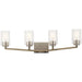 Myhouse Lighting Kichler - 45035DAG - Four Light Bath - Deryn - Distressed Antique Gray