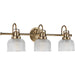 Myhouse Lighting Progress Lighting - P2992-163 - Three Light Bath Bracket - Archie - Vintage Brass