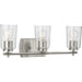 Myhouse Lighting Progress Lighting - P300156-009 - Three Light Bath & Vanity - Adley - Brushed Nickel