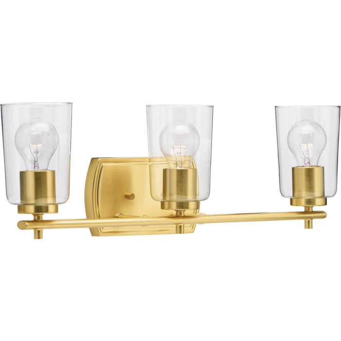 Myhouse Lighting Progress Lighting - P300156-012 - Three Light Bath & Vanity - Adley - Satin Brass