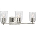 Myhouse Lighting Progress Lighting - P300156-104 - Three Light Bath & Vanity - Adley - Polished Nickel