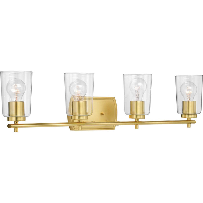 Myhouse Lighting Progress Lighting - P300157-012 - Four Light Bath & Vanity - Adley - Satin Brass