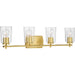 Myhouse Lighting Progress Lighting - P300157-012 - Four Light Bath & Vanity - Adley - Satin Brass