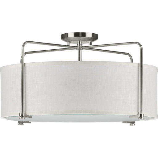 Myhouse Lighting Progress Lighting - P350110-009 - Three Light Semi Flush Convertible - Kempsey - Brushed Nickel