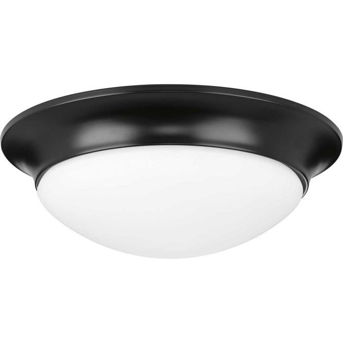 Myhouse Lighting Progress Lighting - P350147-031 - Two Light Flush Mount - Etched Opal Dome - Black