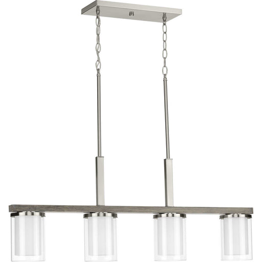 Myhouse Lighting Progress Lighting - P400190-009 - Four Light Linear Chandelier - Mast - Brushed Nickel