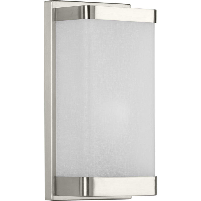 Myhouse Lighting Progress Lighting - P710072-009 - One Light Wall Sconce - Linen Glass Sconce - Brushed Nickel