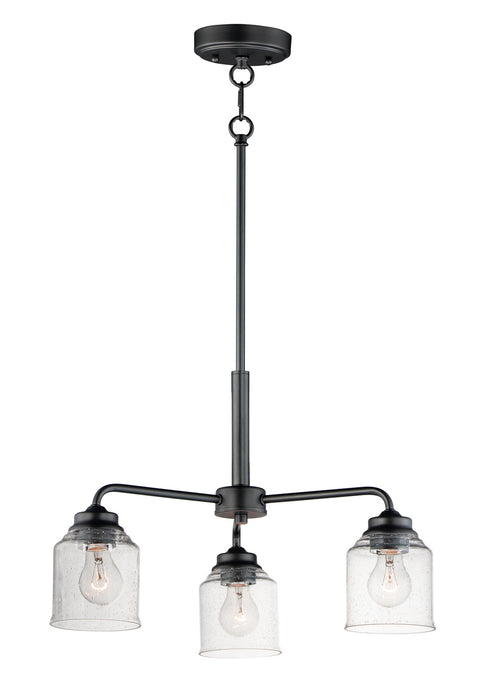 Myhouse Lighting Maxim - 12260CDBK - Three Light Semi-Flush Mount/Chandelier - Acadia - Black