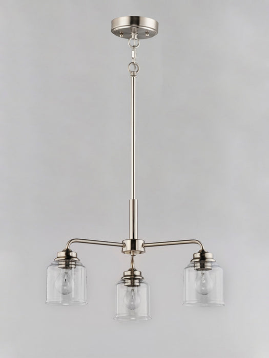 Myhouse Lighting Maxim - 12260CDSN - Three Light Semi-Flush Mount/Chandelier - Acadia - Satin Nickel