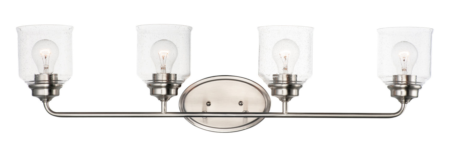 Myhouse Lighting Maxim - 12264CDSN - Four Light Bath Vanity - Acadia - Satin Nickel