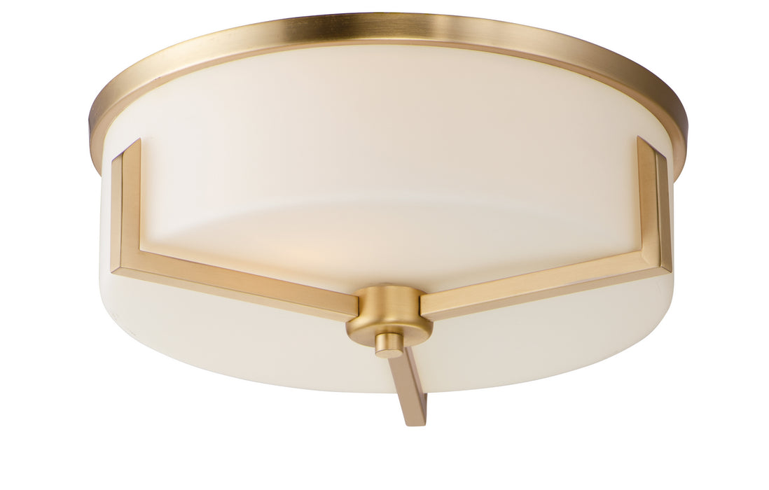 Myhouse Lighting Maxim - 21280SWSBR - Three Light Flush Mount - Dart - Satin Brass