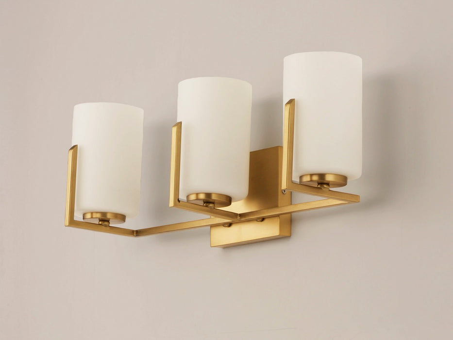 Myhouse Lighting Maxim - 21283SWSBR - Three Light Bath Vanity - Dart - Satin Brass