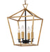 Myhouse Lighting Maxim - 25152GLTXB - Four Light Chandelier - Abode - Gold Leaf / Textured Black